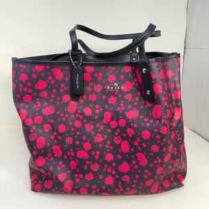 Coach Prairie Calico Reversable Limited Tote Bag With Wallet
